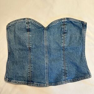 Zara - Denim Corset Top
